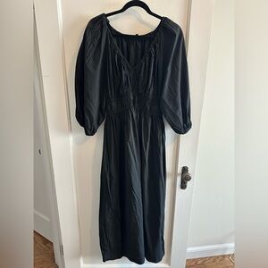 Madewell V-Neck Balloon Sleeve Maxi Dress